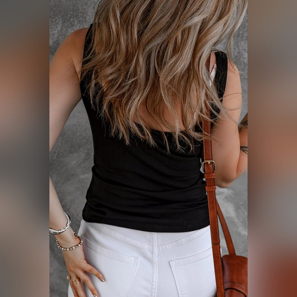 Sweetheart Neck Wide Strap Tank Top  Hit The Like ♡ Button For SALE!! - Picture 5 of 7